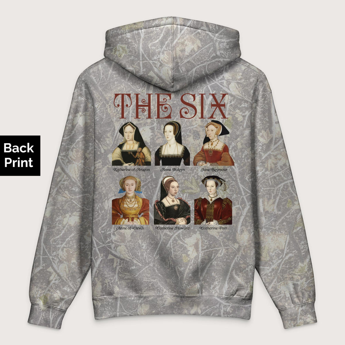 Deadwood Tree Camo The Six - Premium Hoodie - Back Print - history buff gift by HistoHead