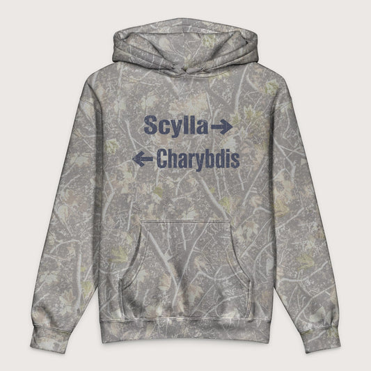 Deadwood Tree Camo Between Scylla and Charybdis - Premium Hoodie - history buff gift by HistoHead