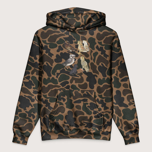 Duck Camo Weird Medieval Owls - Premium Hoodie - history buff gift by HistoHead