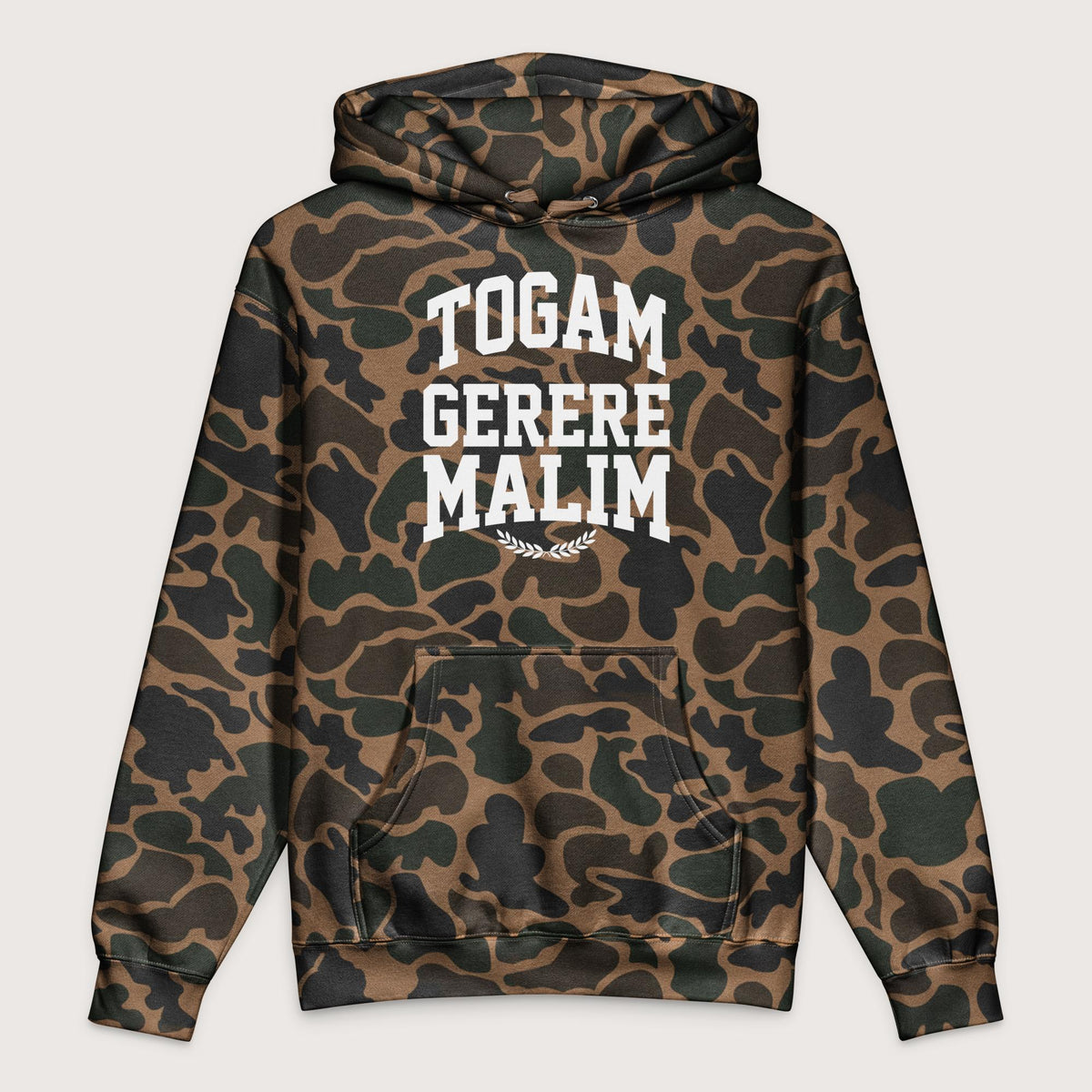 Duck Camo Latin I'd Rather Be Wearing A Toga - Premium Hoodie - history buff gift by HistoHead