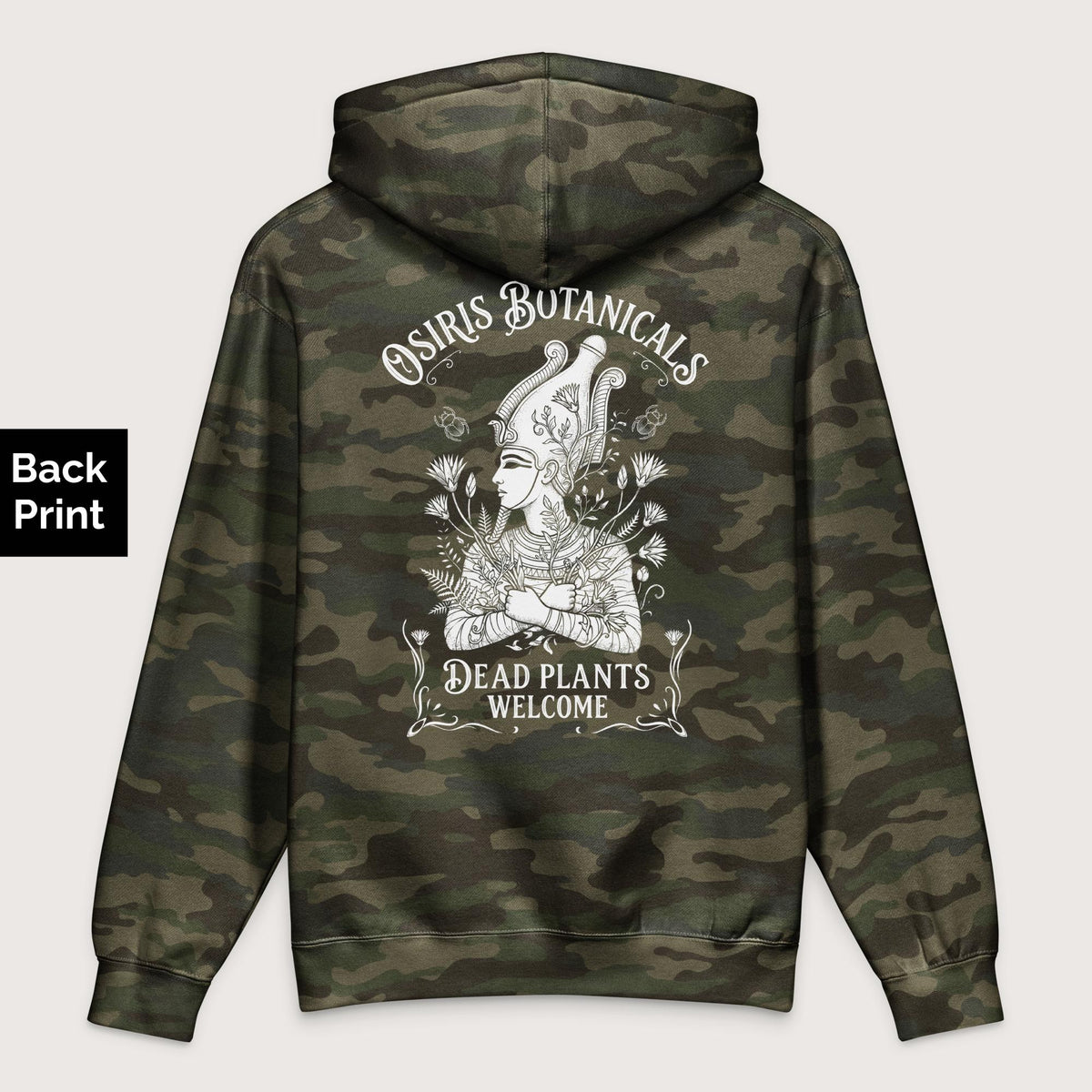 Forest Camo Osiris Botanicals - Premium Hoodie - Back Print - history buff gift by HistoHead