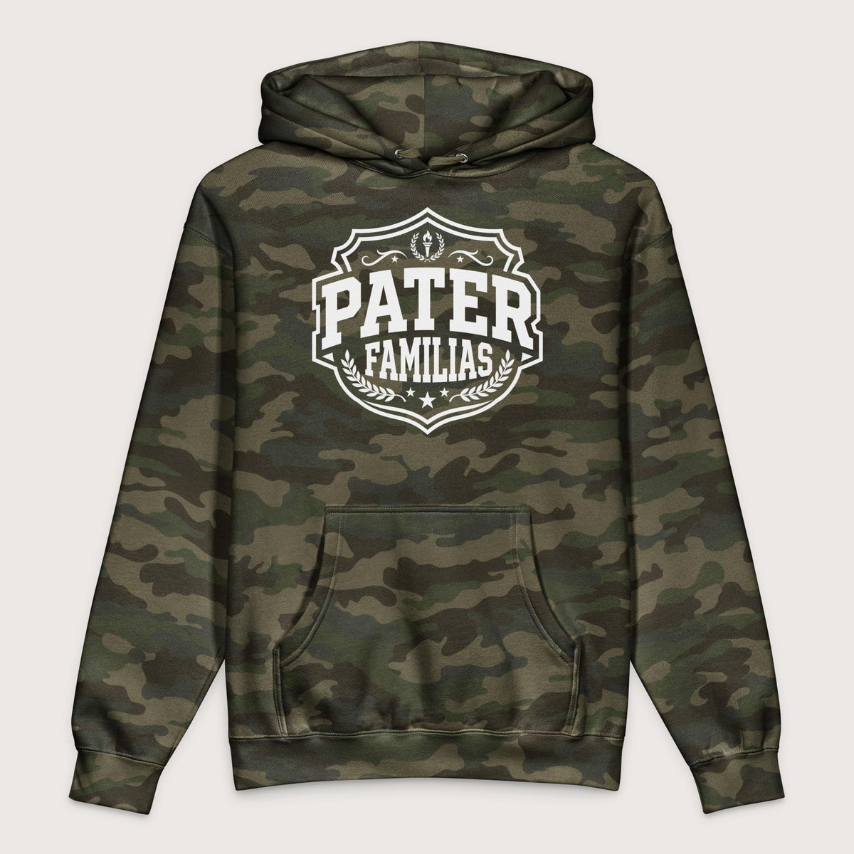 Forest Camo Pater Familias Latin - Premium Hoodie - history buff gift by HistoHead
