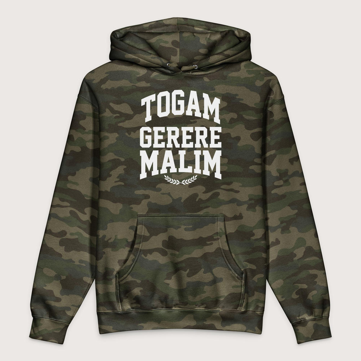 Forest Camo Latin I'd Rather Be Wearing A Toga - Premium Hoodie - history buff gift by HistoHead