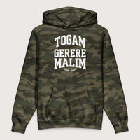 Forest Camo Latin I'd Rather Be Wearing A Toga - Premium Hoodie - history buff gift by HistoHead