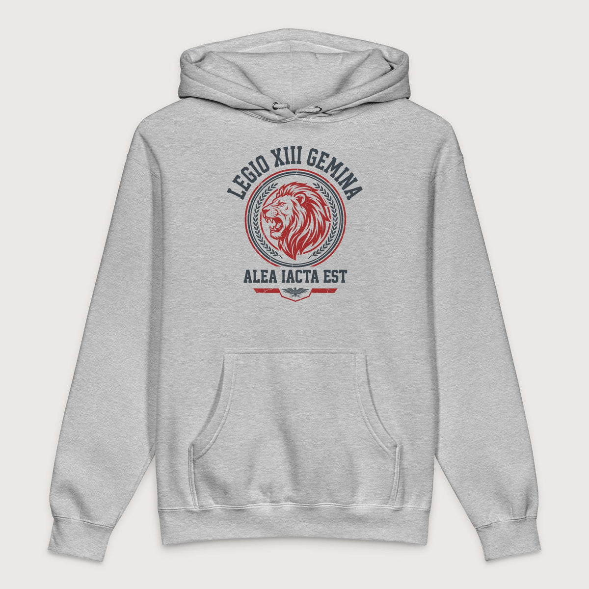 Grey Heather Legio XIII Gemina Alea Iacta Est - Premium Hoodie - history buff gift by HistoHead