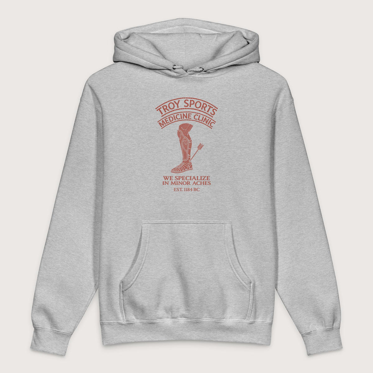 Grey Heather Troy Sports Medicine Clinic - Premium Hoodie - history buff gift by HistoHead