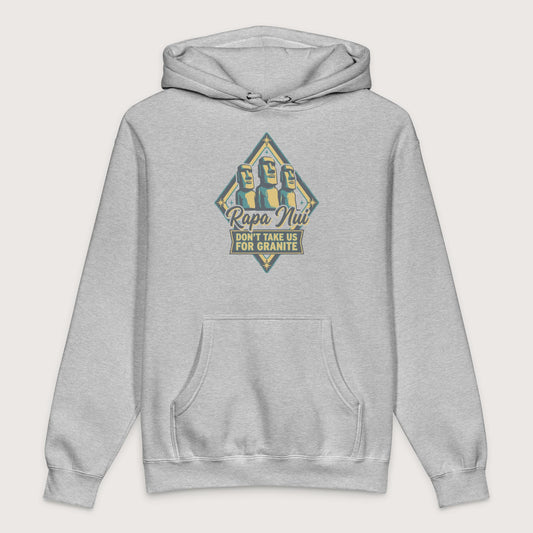 Grey Heather Rapa Nui Moai - Premium Hoodie - history buff gift by HistoHead