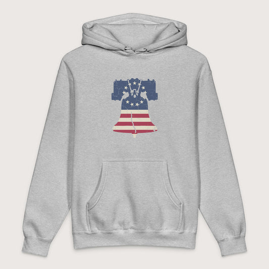 Grey Heather Liberty Bell - Premium Hoodie - history buff gift by HistoHead