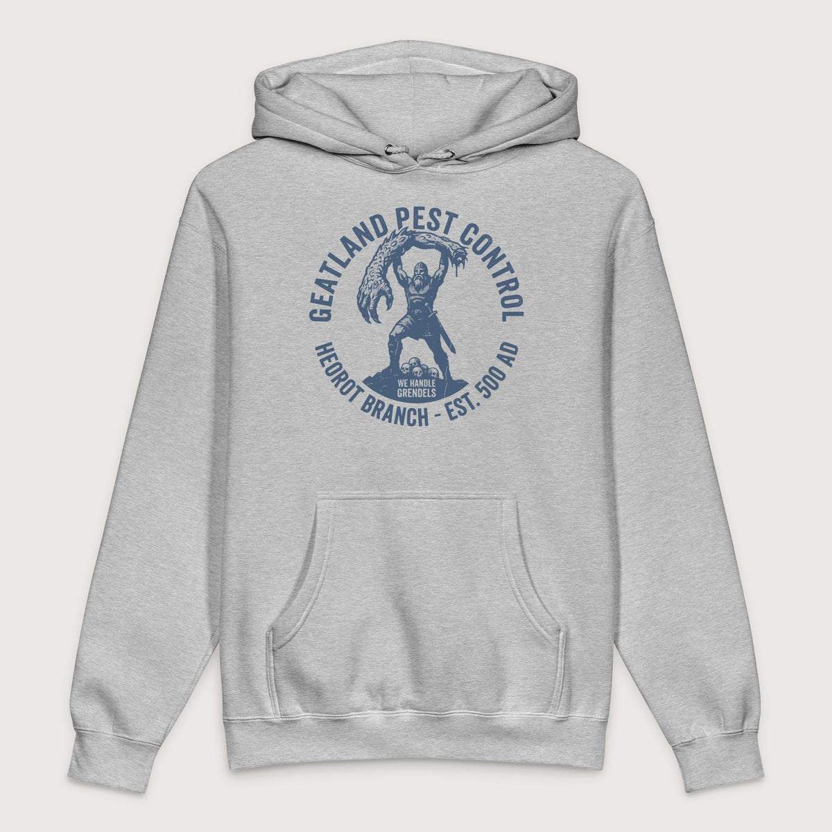 Grey Heather Geatland Pest Control - Premium Hoodie - history buff gift by HistoHead