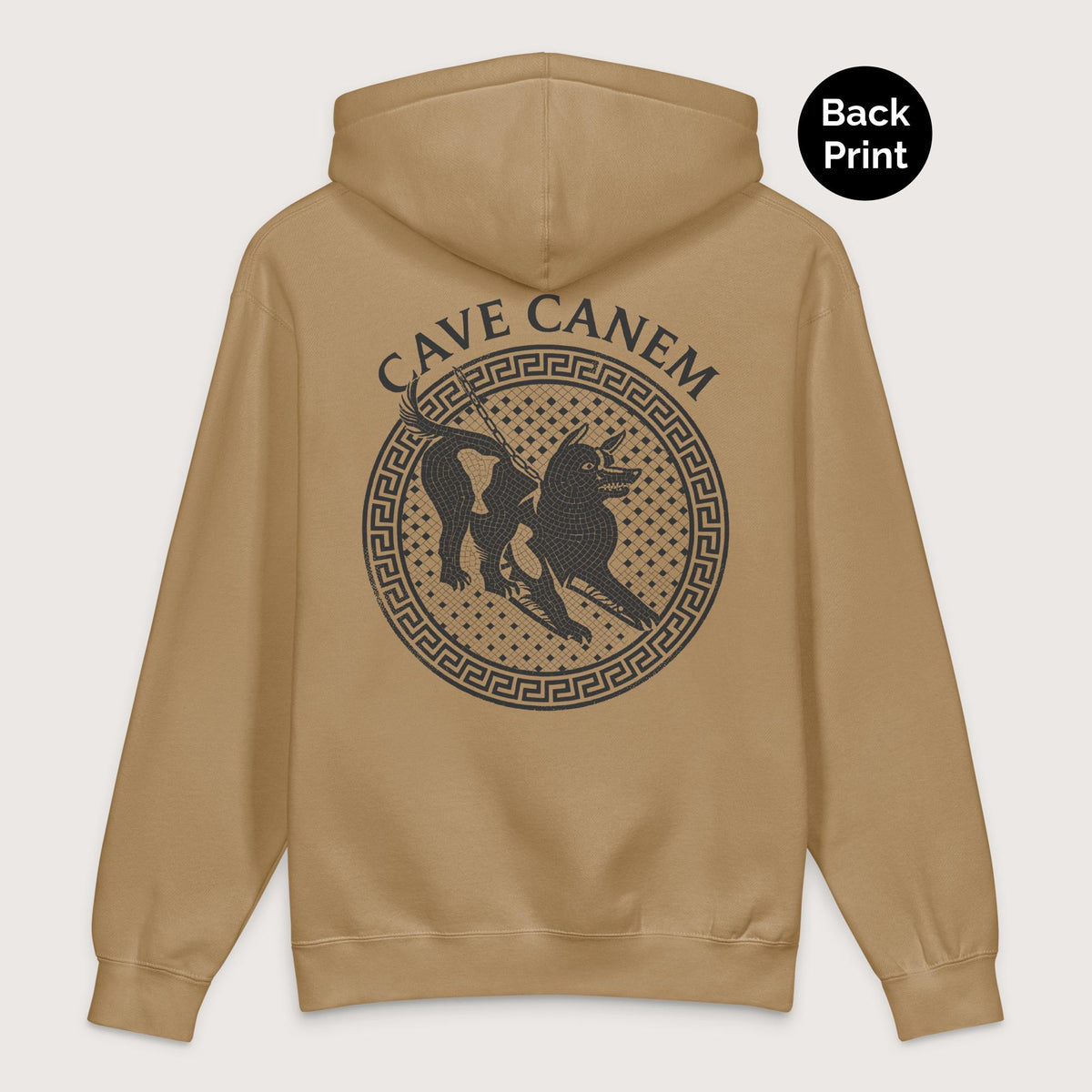 Sandstone Cave Canem - Premium Hoodie - Back Print - history buff gift by HistoHead