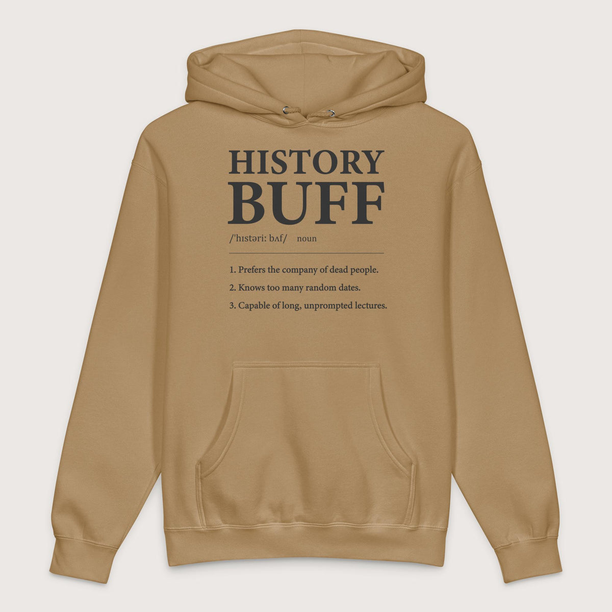 Sandstone History Buff Definition - Premium Hoodie - history buff gift by HistoHead