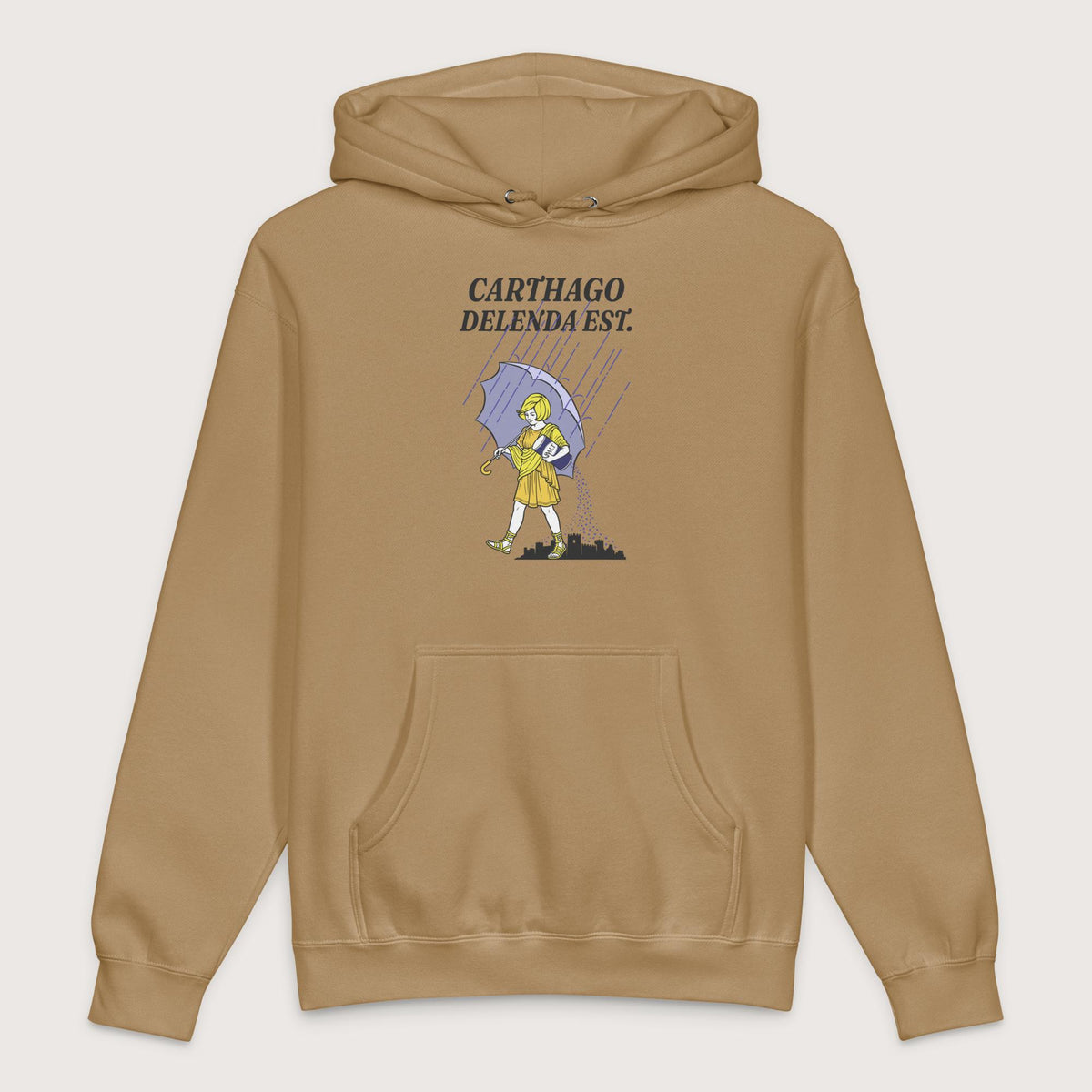 Sandstone Carthago Delenda Est Salt Girl - Premium Hoodie - history buff gift by HistoHead