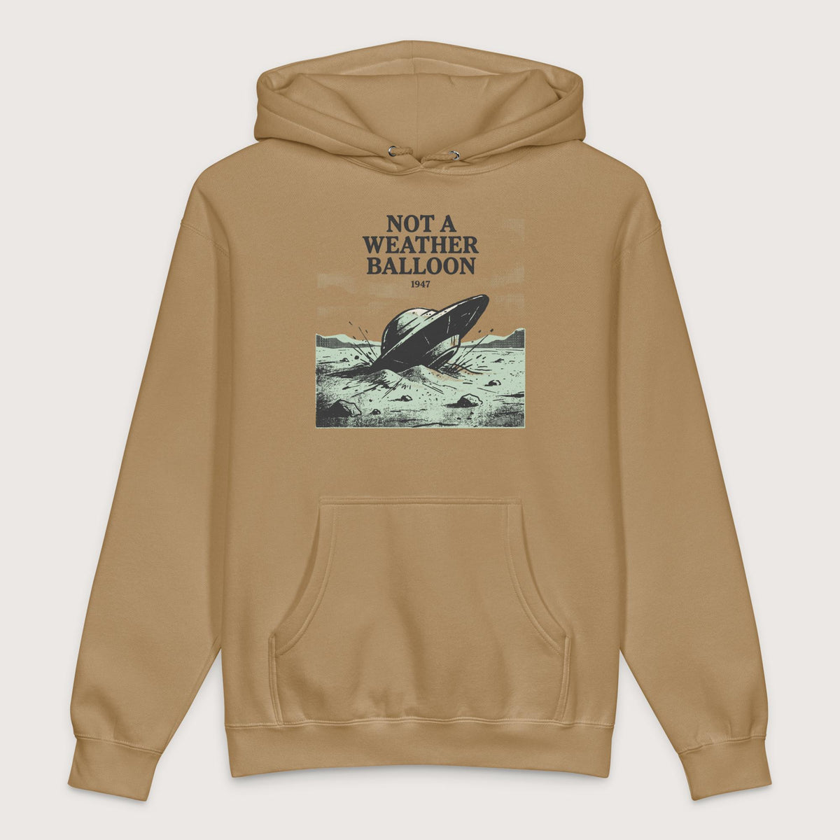 Sandstone Roswell Weather Balloon - Premium Hoodie - history buff gift by HistoHead