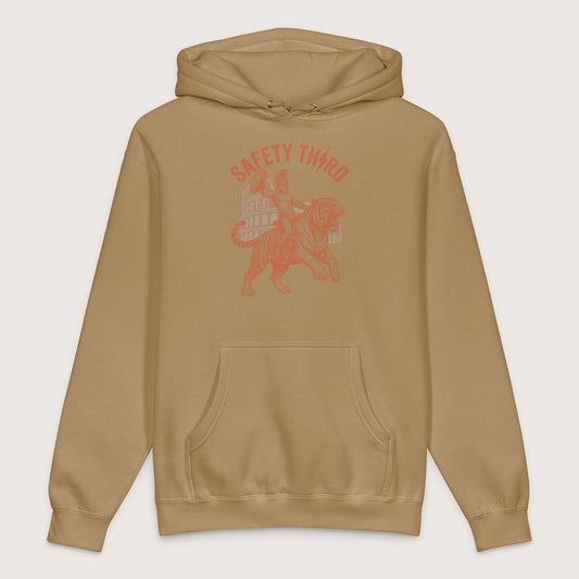 Sandstone Gladiator Safety Third - Premium Hoodie - history buff gift by HistoHead