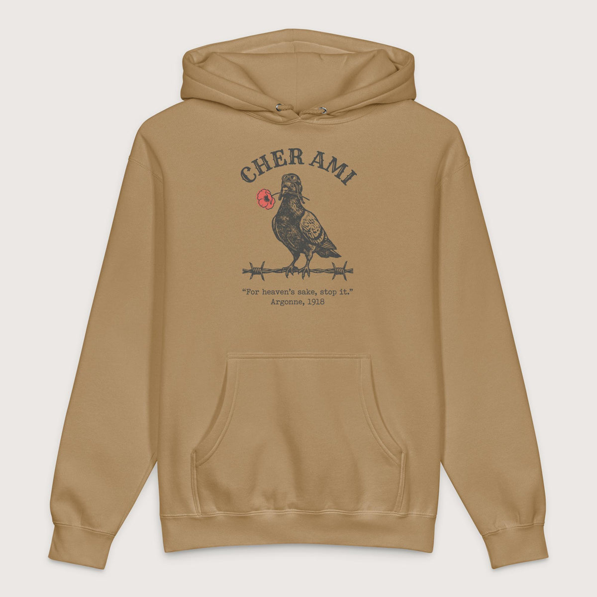 Sandstone Cher Ami - Premium Hoodie - history buff gift by HistoHead