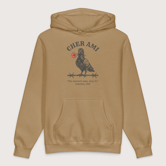 Sandstone Cher Ami - Premium Hoodie - history buff gift by HistoHead