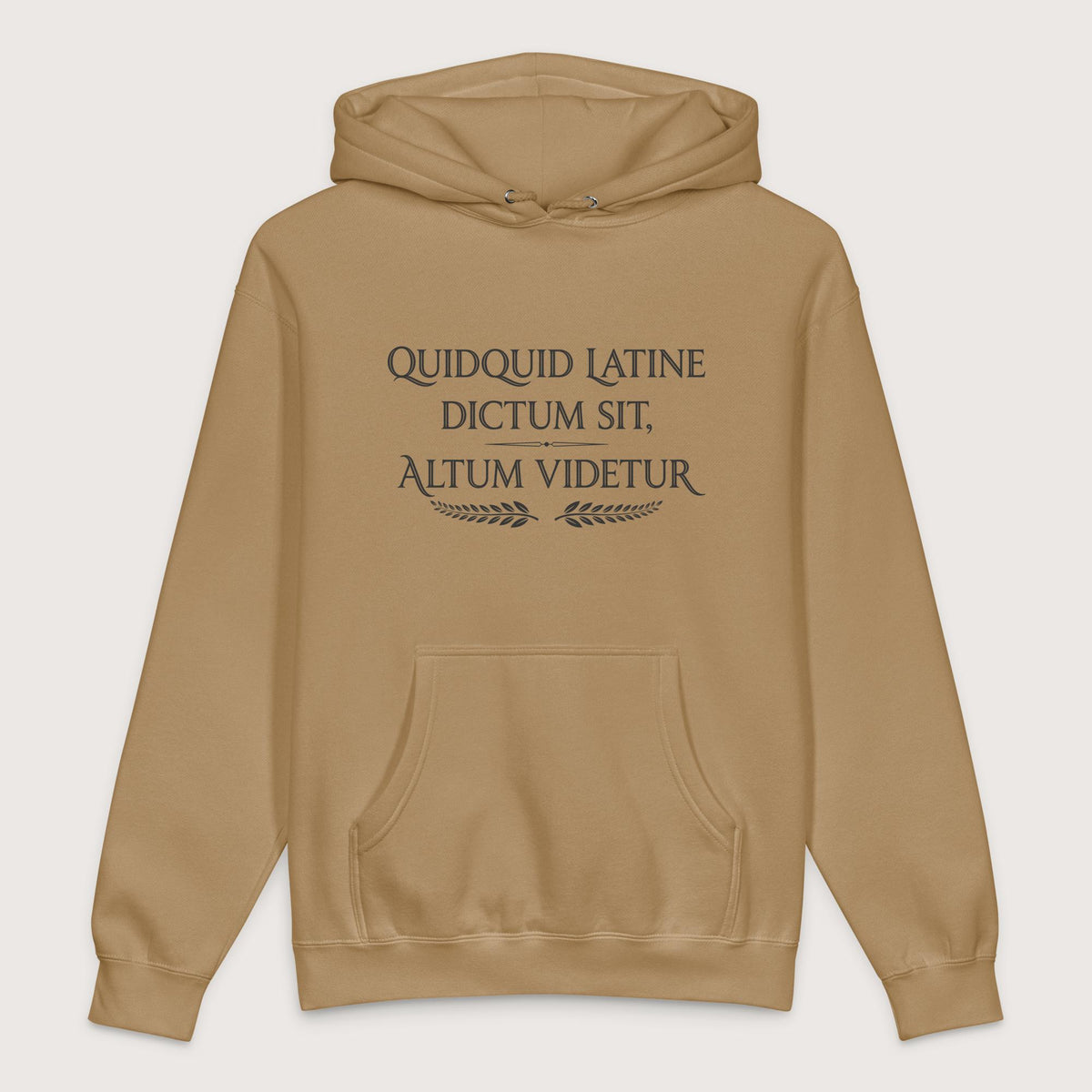 Sandstone Whatever Is Said in Latin Seems Deep - Premium Hoodie - history buff gift by HistoHead
