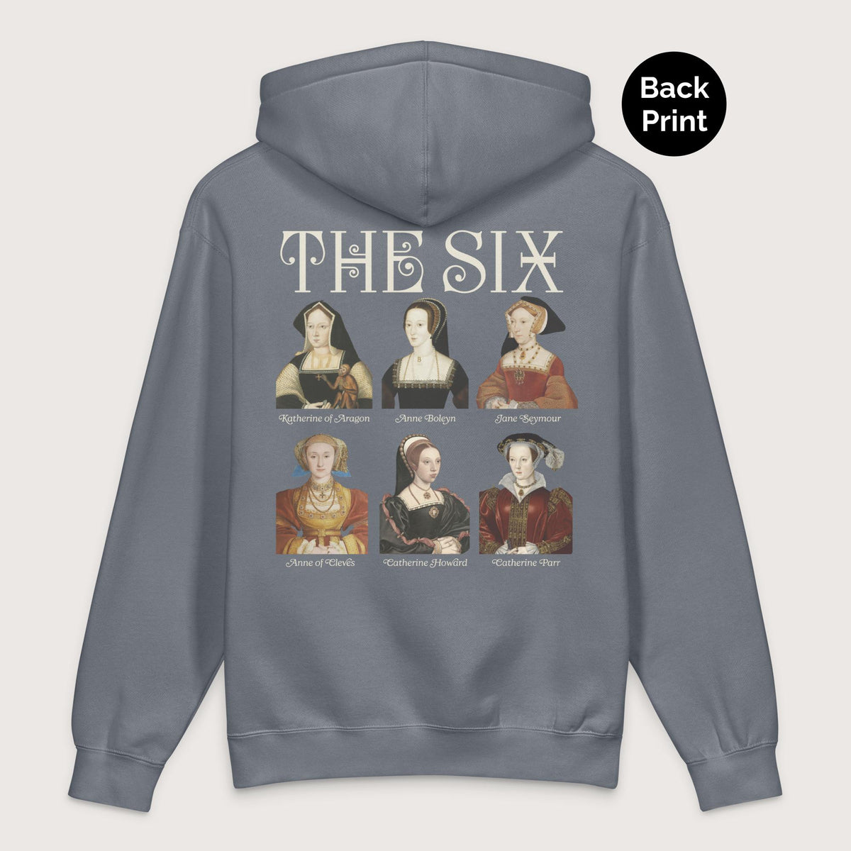 Storm Blue The Six - Premium Hoodie - Back Print - history buff gift by HistoHead