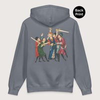 Storm Blue Medieval Positivity - Premium Hoodie - Back Print - history buff gift by HistoHead
