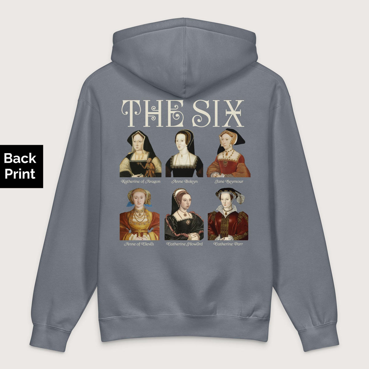 Storm Blue The Six - Premium Hoodie - Back Print - history buff gift by HistoHead