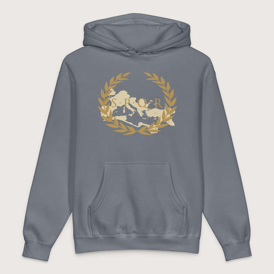 Storm Blue Roman SPQR Banner - Premium Hoodie - history buff gift by HistoHead