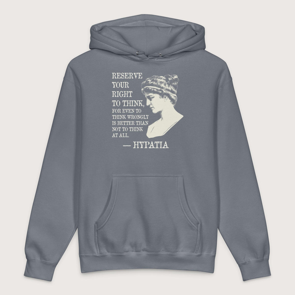 Storm Blue Hypatia Quote - Premium Hoodie - history buff gift by HistoHead