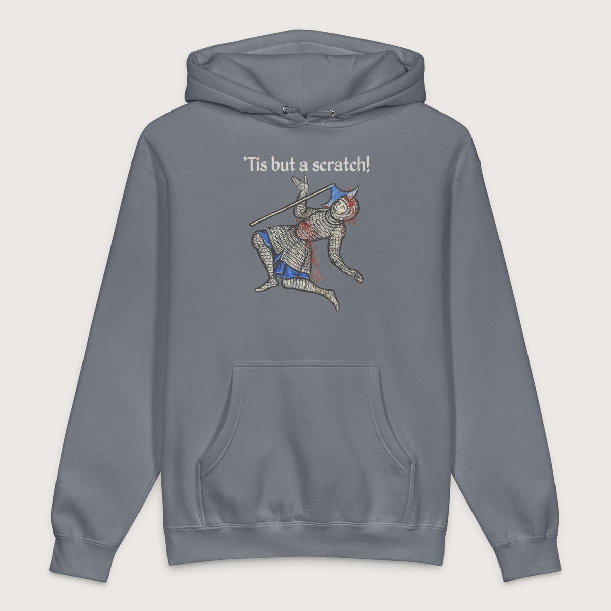 Storm Blue Tis But A Scratch - Premium Hoodie - history buff gift by HistoHead