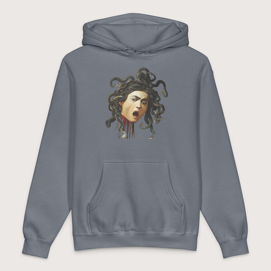 Storm Blue Medusa by Caravaggio - Premium Hoodie - history buff gift by HistoHead