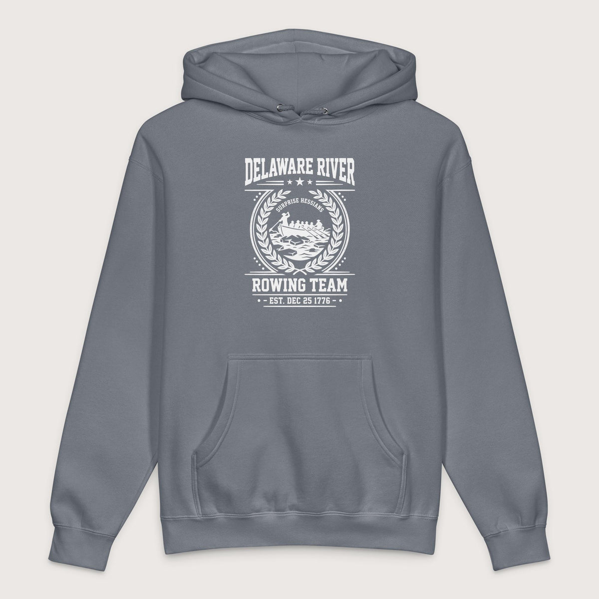 Storm Blue Delaware River Rowing Team - Premium Hoodie - history buff gift by HistoHead
