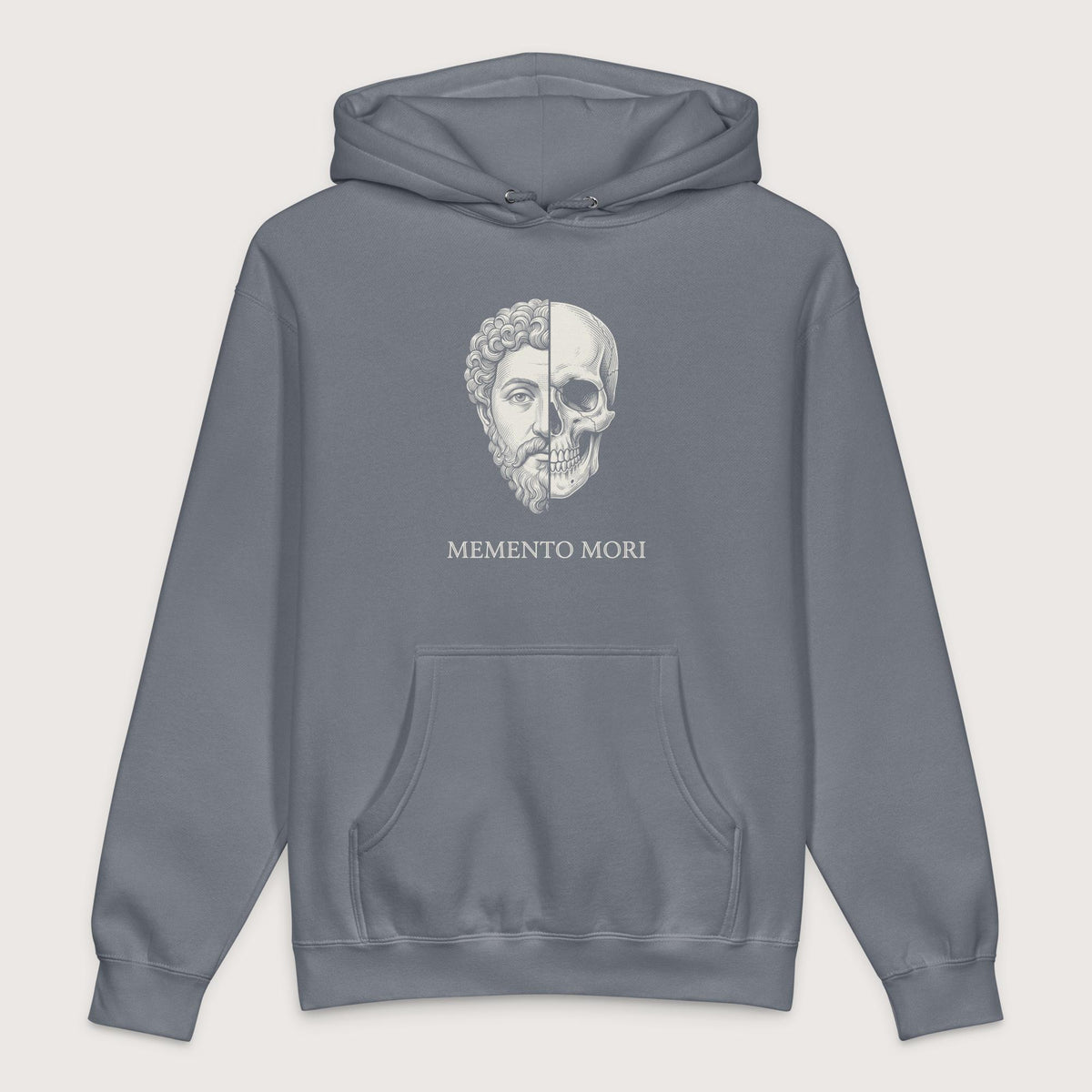 Storm Blue Marcus Aurelius Skull - Premium Hoodie - history buff gift by HistoHead