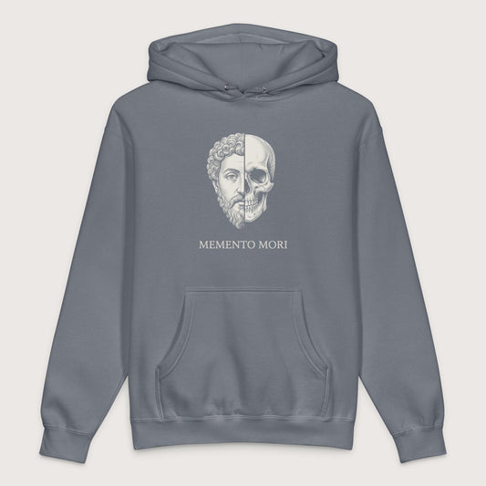 Storm Blue Marcus Aurelius Skull - Premium Hoodie - history buff gift by HistoHead