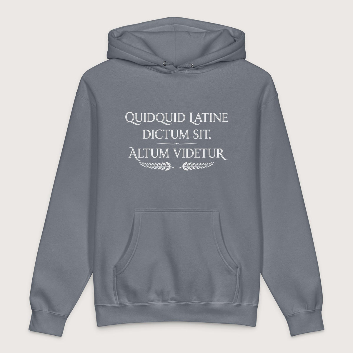 Storm Blue Whatever Is Said in Latin Seems Deep - Premium Hoodie - history buff gift by HistoHead