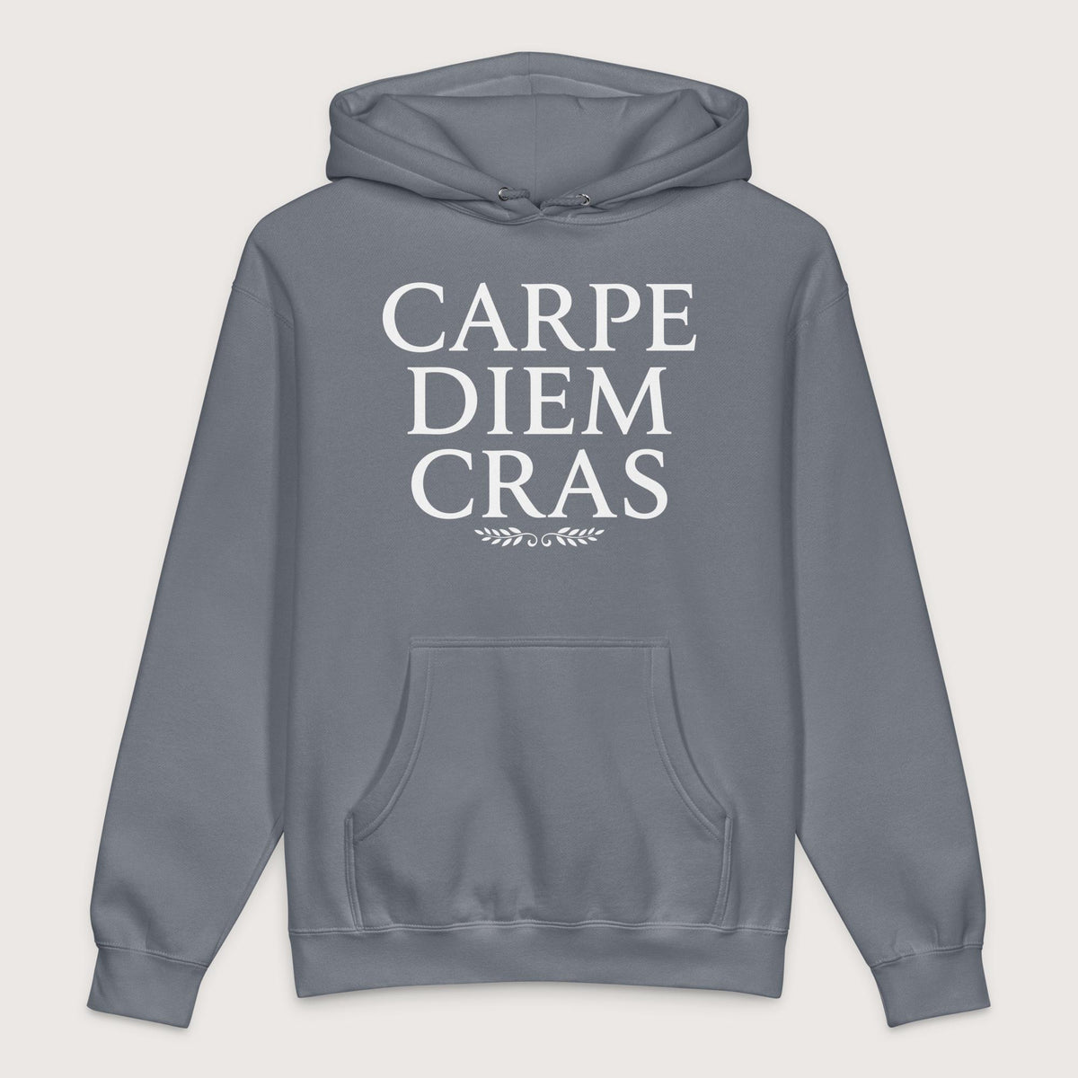 Storm Blue Seize the Day Tomorrow in Latin - Premium Hoodie - history buff gift by HistoHead