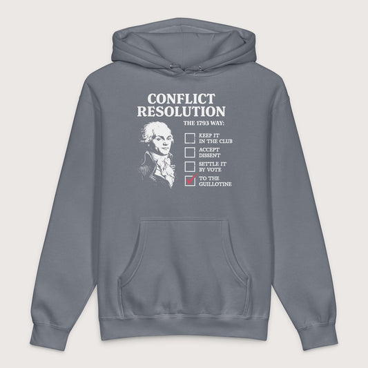 Storm Blue Robespierre's Conflict Resolution - Premium Hoodie - history buff gift by HistoHead