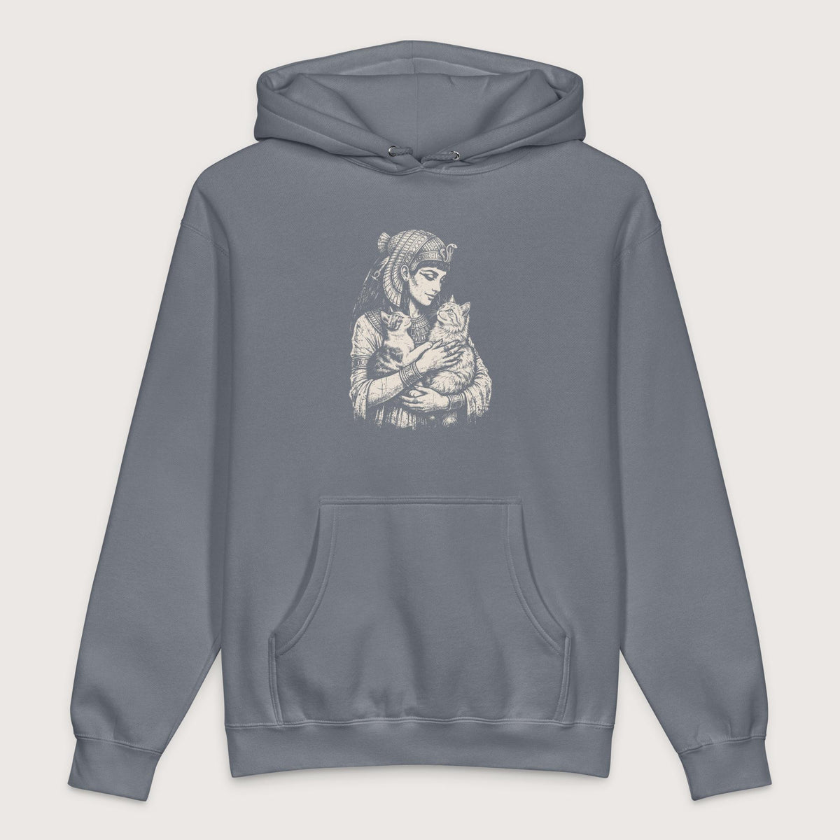 Storm Blue Cleopatra's Cats - Premium Hoodie - history buff gift by HistoHead
