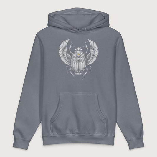 Storm Blue Khepri God of Rebirth - Premium Hoodie - history buff gift by HistoHead