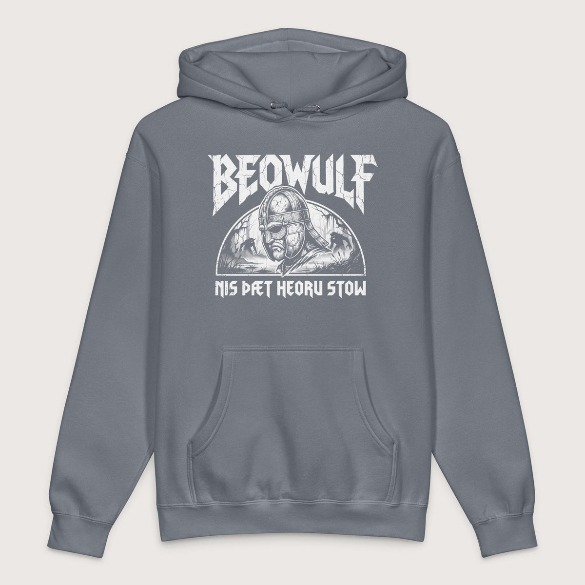 Storm Blue Beowulf That Is No Pleasant Place Old English - Premium Hoodie - history buff gift by HistoHead
