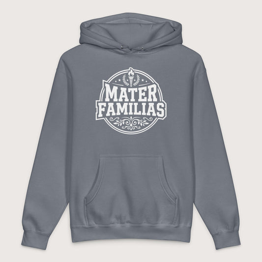 Storm Blue Mater Familias Latin - Premium Hoodie - history buff gift by HistoHead