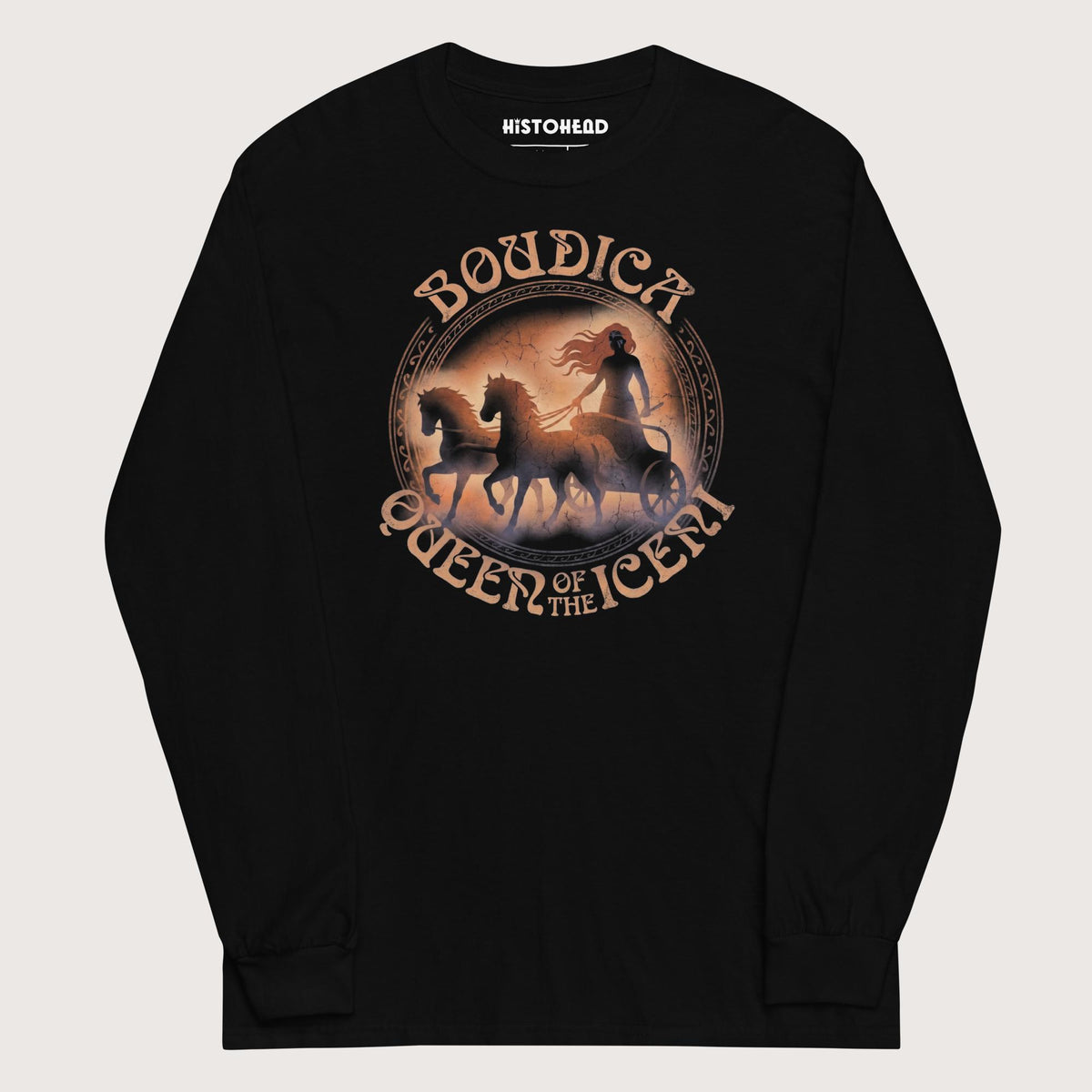 Black Boudica Queen of the Iceni - Long Sleeve - history buff gift by HistoHead
