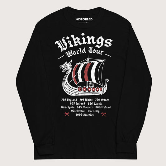 Black Vikings World Tour - Long Sleeve - history buff gift by HistoHead