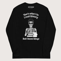 Black I Read History And I Know Things - Long Sleeve - history buff gift by HistoHead