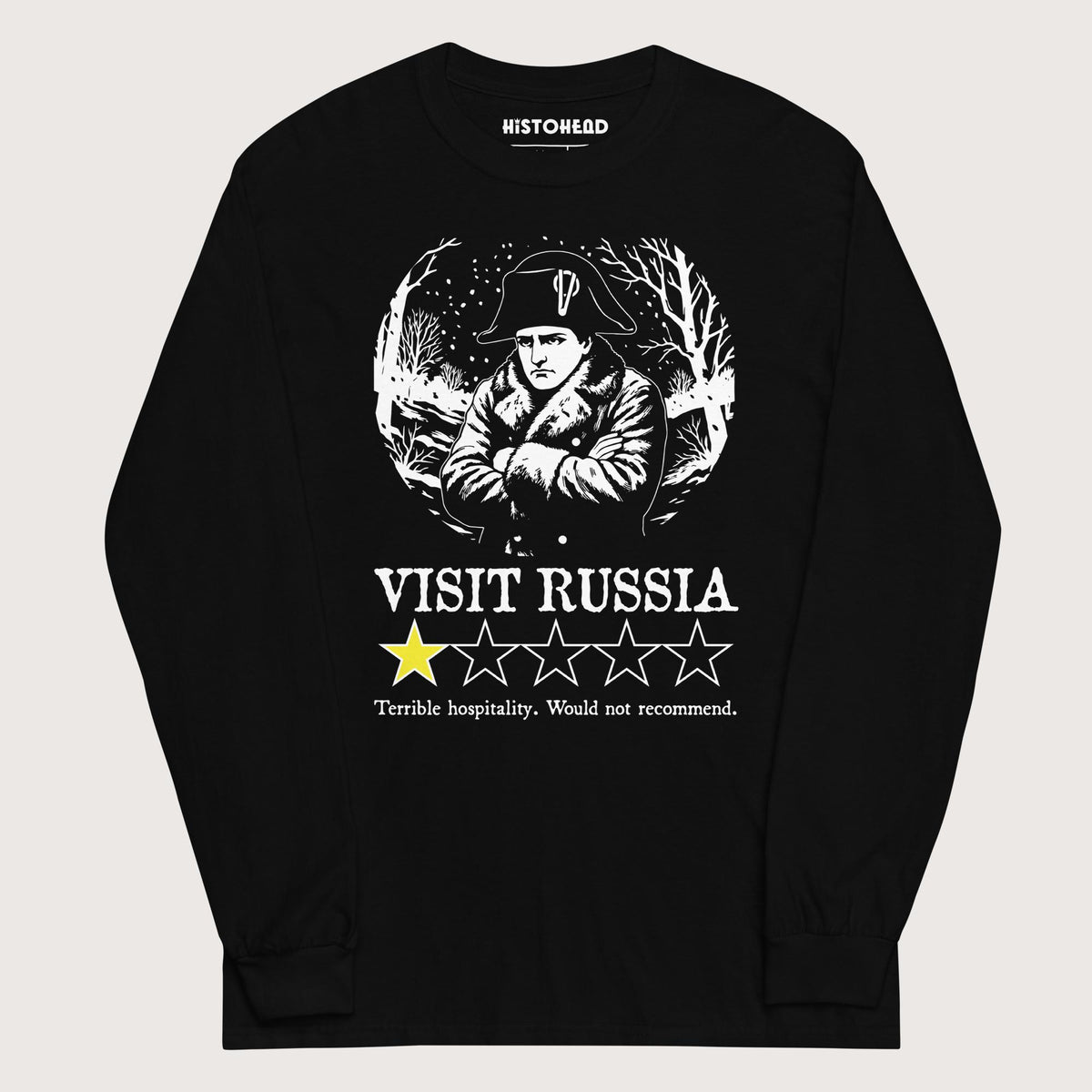 Black Napoleon Visit Russia Review - Long Sleeve - history buff gift by HistoHead