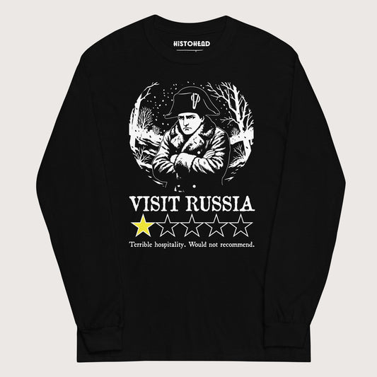 Black Napoleon Visit Russia Review - Long Sleeve - history buff gift by HistoHead
