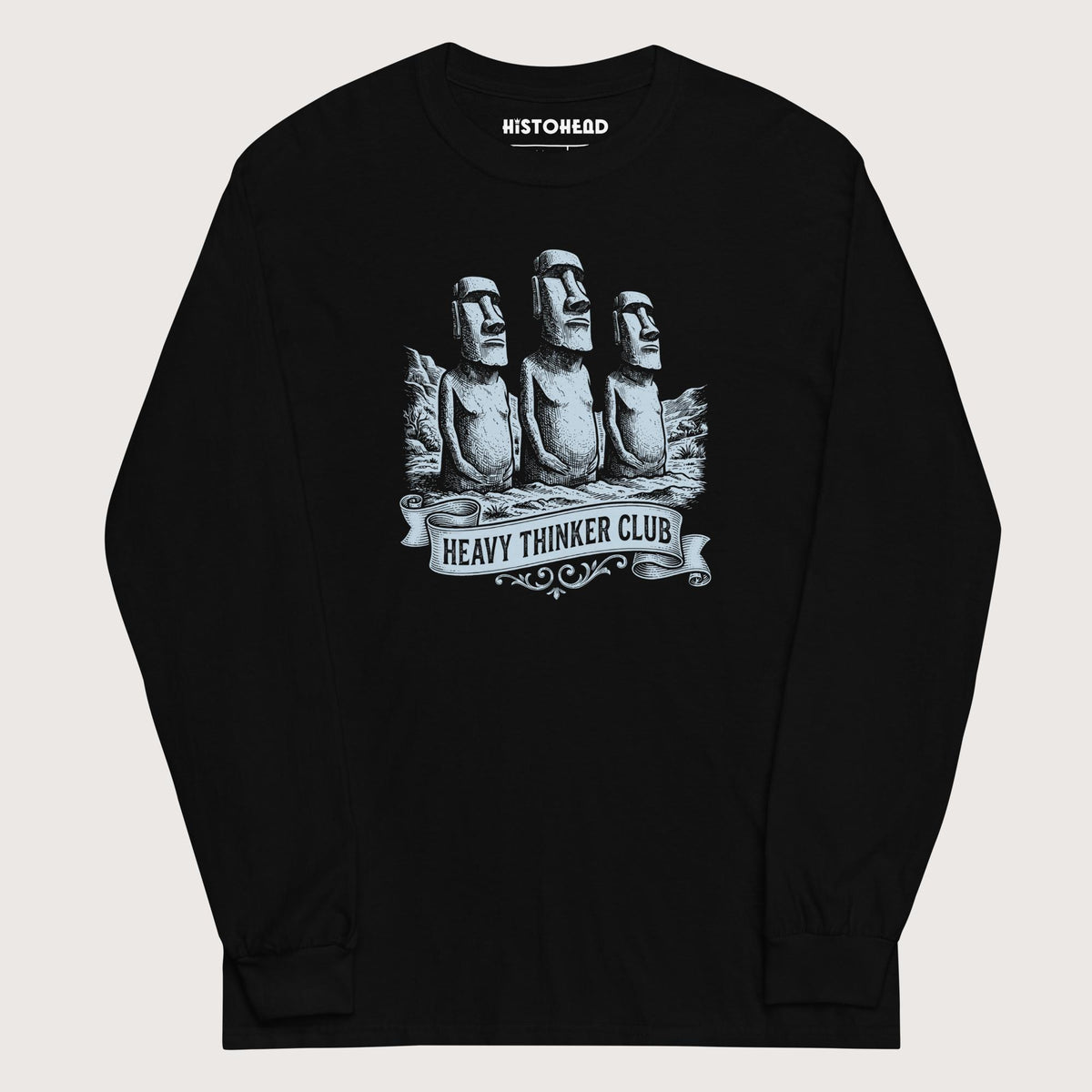 Black Heavy Thinker Club - Long Sleeve - history buff gift by HistoHead