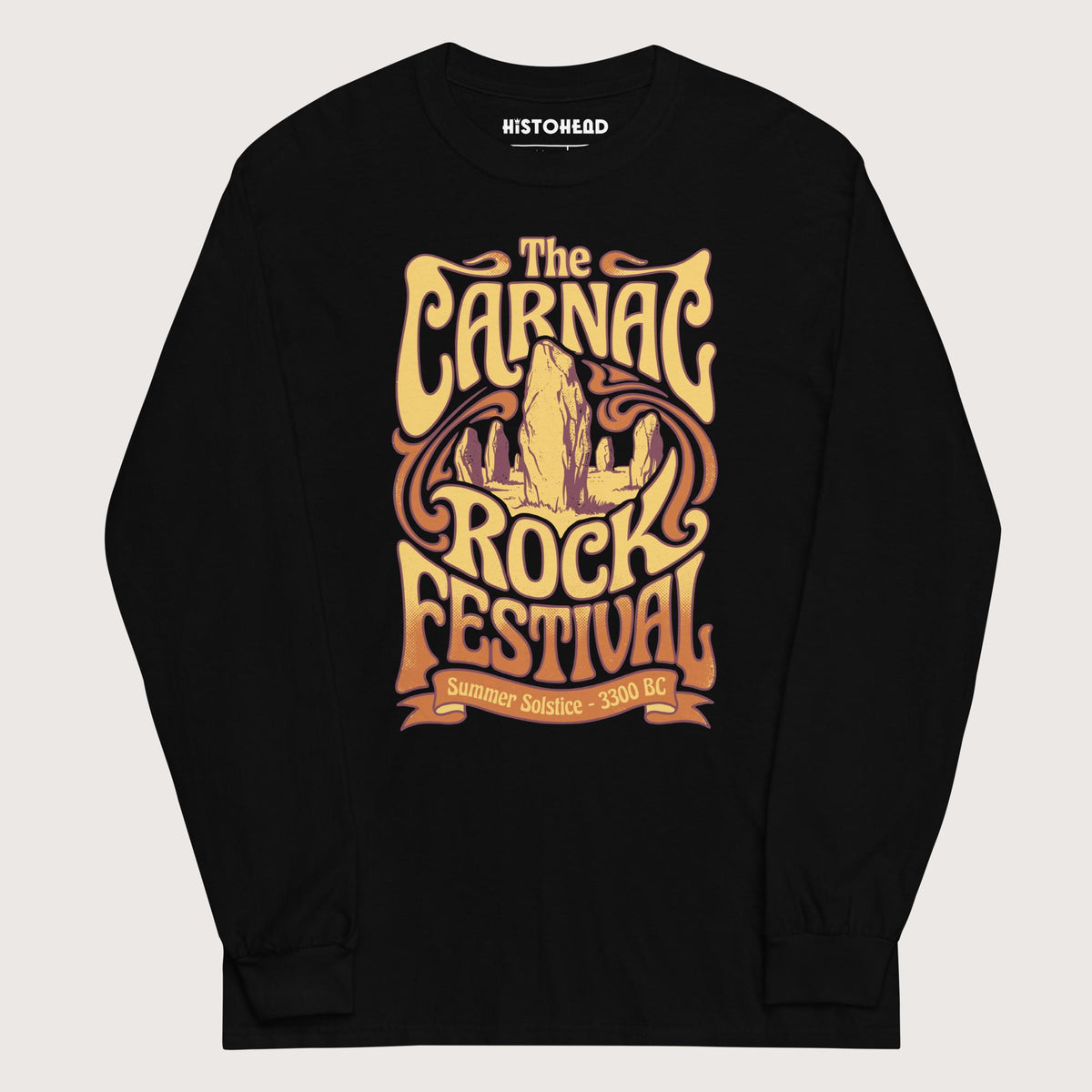 Black Carnac Rock Festival - Long Sleeve - history buff gift by HistoHead