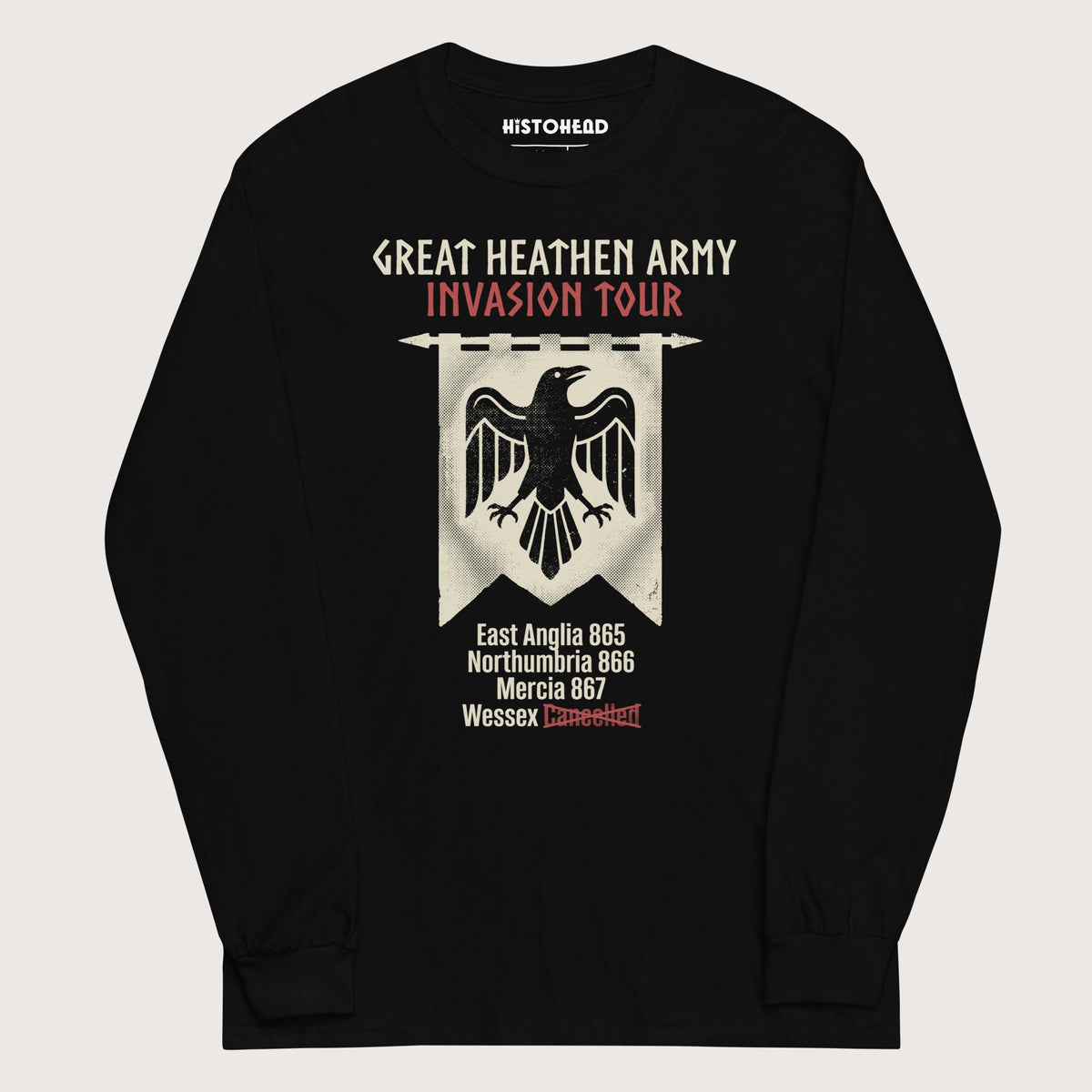 Black Great Heathen Army Invasion Tour - Long Sleeve - history buff gift by HistoHead