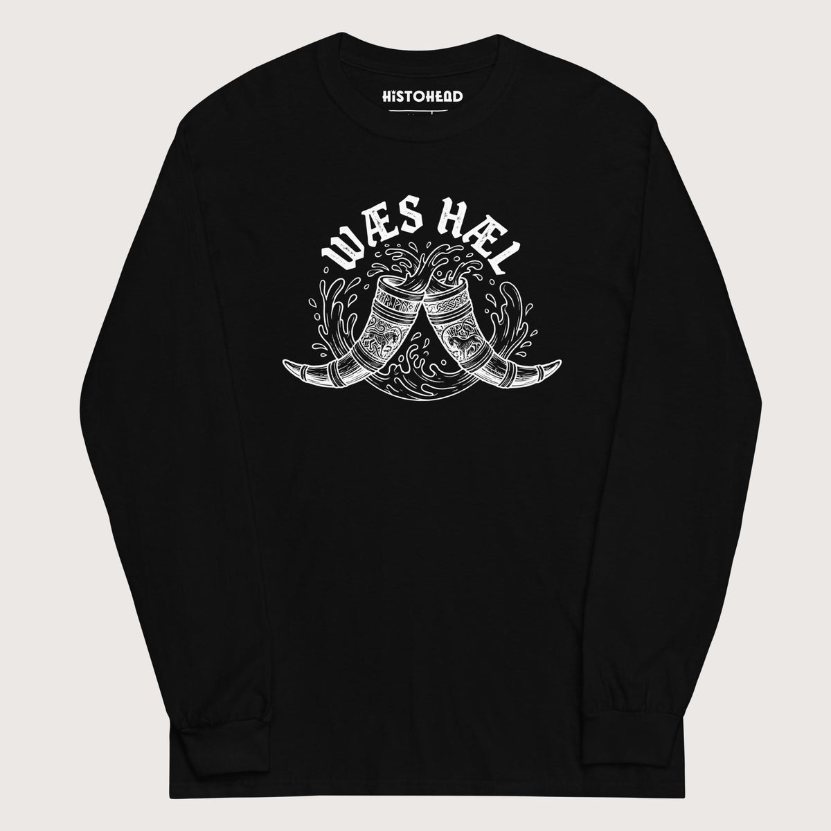 Black Wæs Hæl - Long Sleeve - history buff gift by HistoHead