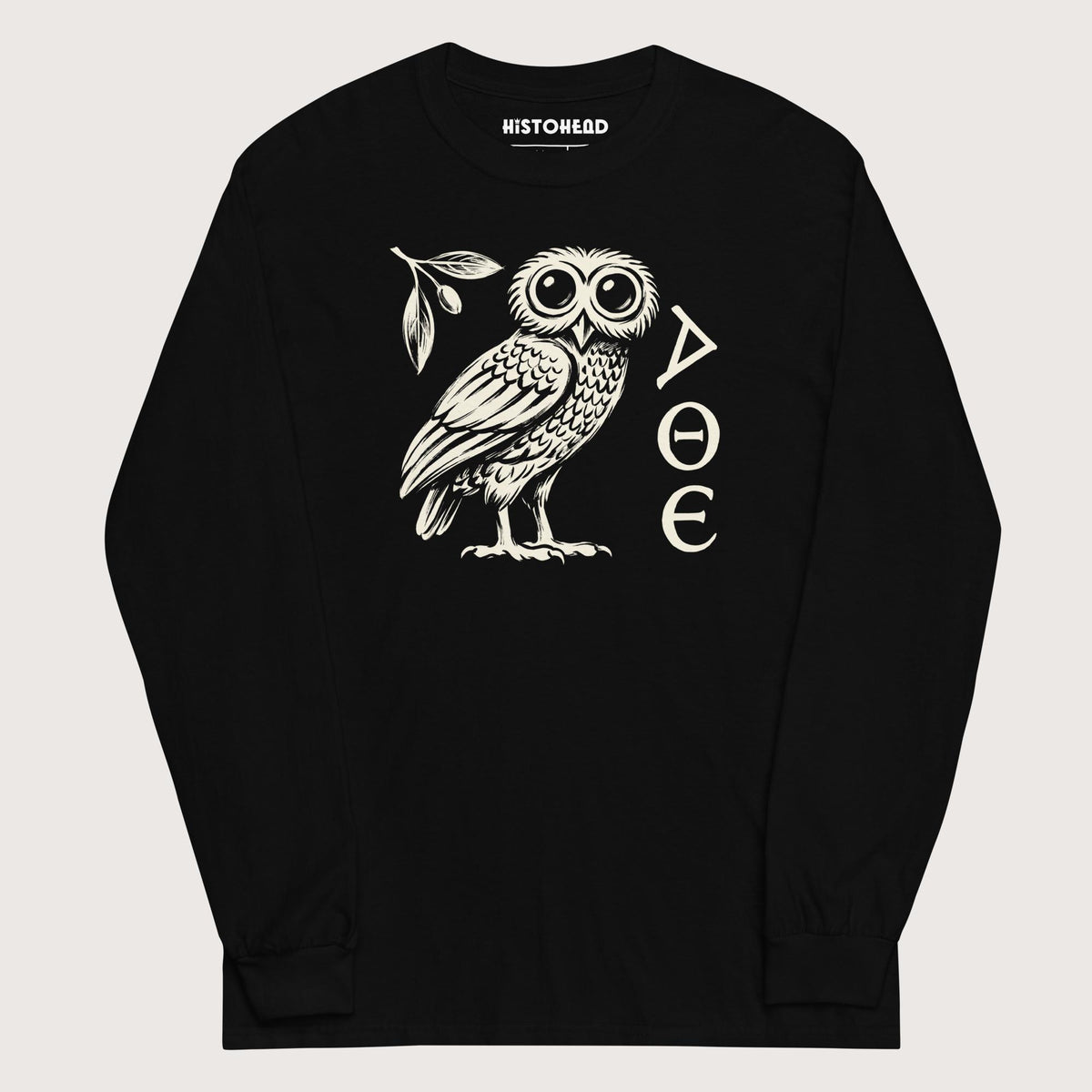 Black Owl of Athena - Long Sleeve - history buff gift by HistoHead