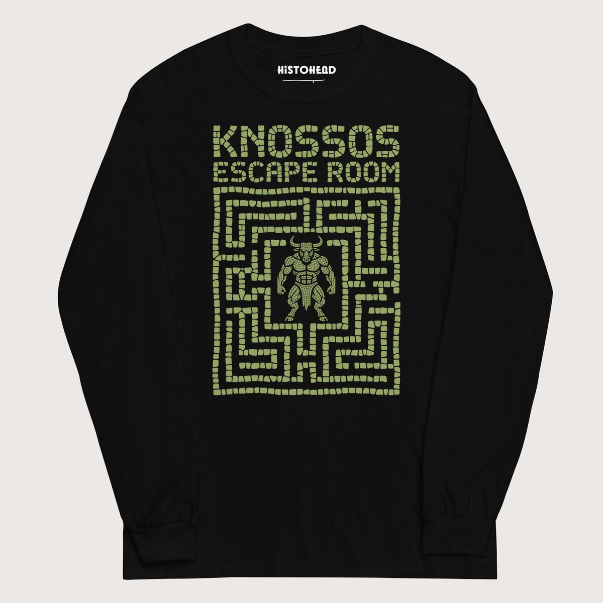 Black Knossos Escape Room - Long Sleeve - history buff gift by HistoHead