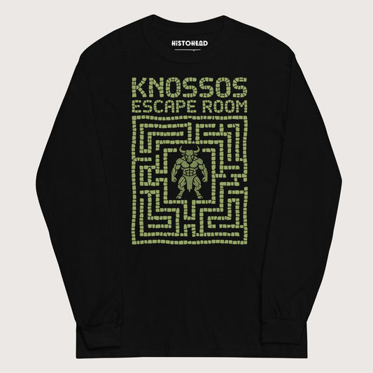 Black Knossos Escape Room - Long Sleeve - history buff gift by HistoHead